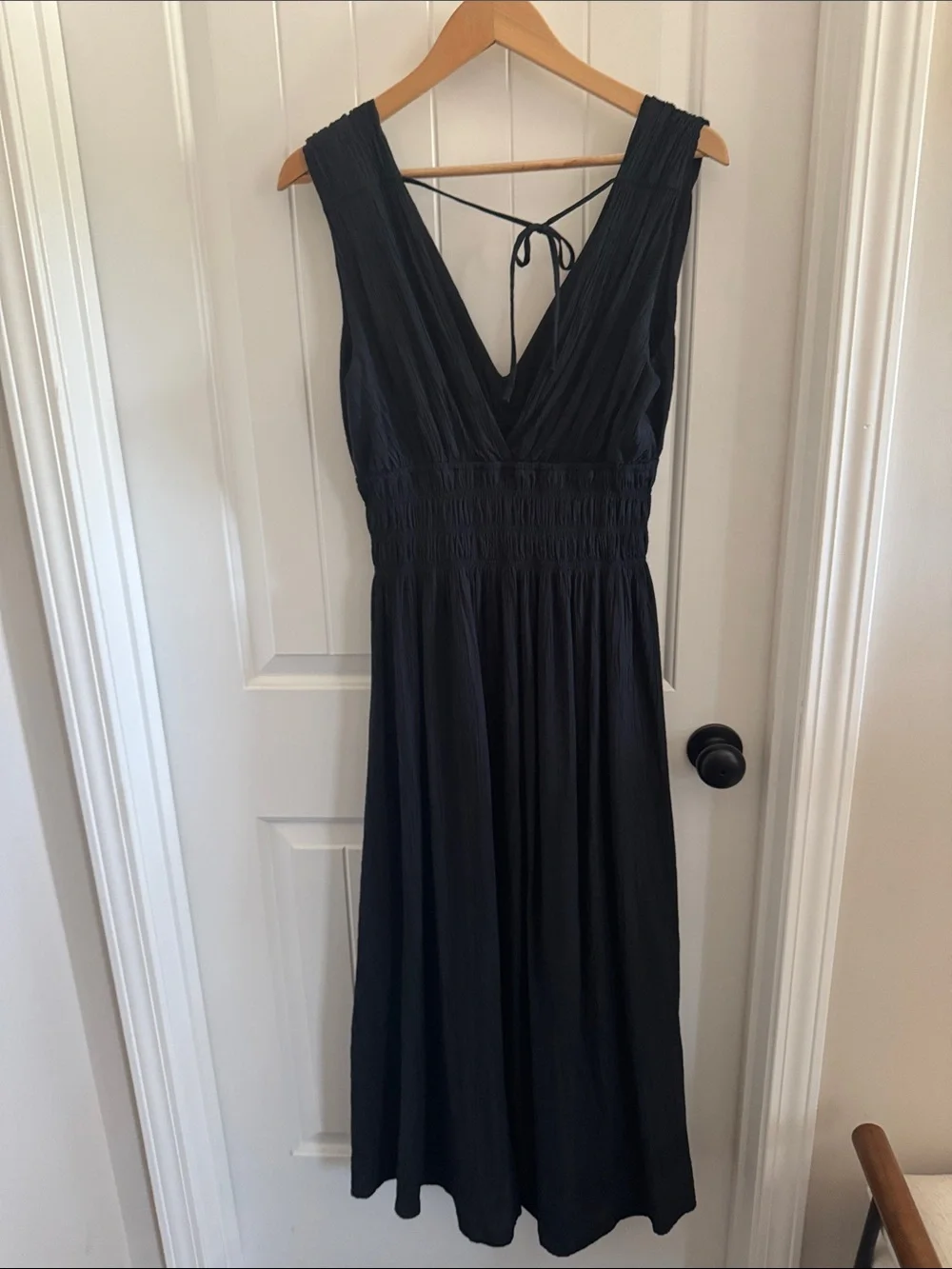 Abercrombie & Fitch Black V‑Neck Maxi Dress